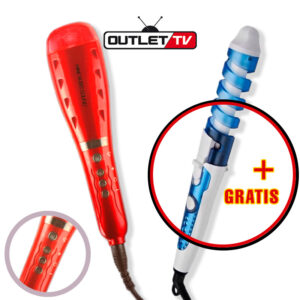 Cepillo a Vapor 3 en 1 Alisa Masajea con tanque para Aceite Capilar + Rizador