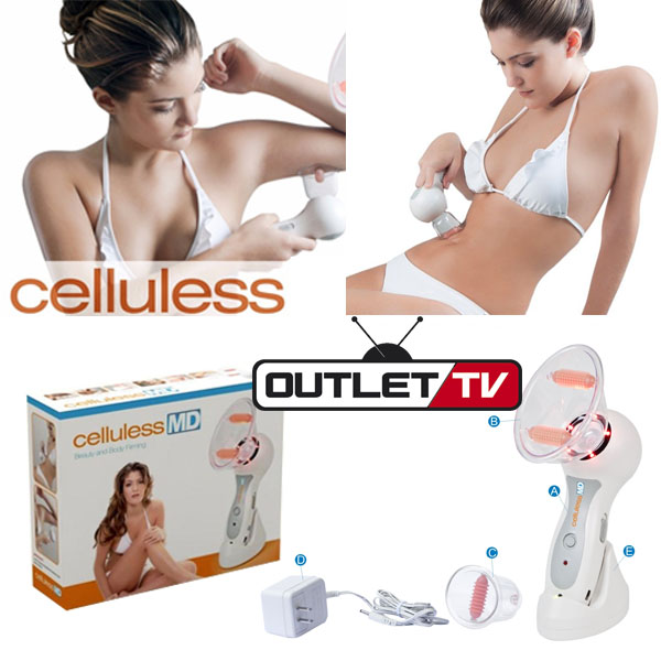 Este espectacular producto produce un efecto simultáneo de succión y masaje sobre la piel que aporta beneficios en el drenaje linfático, incrementando la producción del colágeno y elastina, mejorando la textura y tono de su piel. Vacumterapia Corporal Celluless